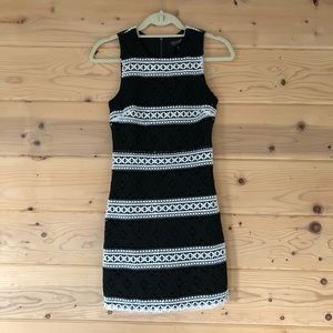 Topshop Black and white Lace dress
